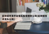 区块链开发平台龙头股有哪些公司[区块链技术龙头公司]