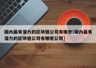 国内最有潜力的区块链公司有哪些[国内最有潜力的区块链公司有哪些公司]