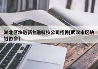 湖北区块链新金融科技公司招聘[武汉市区块链协会]