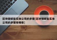 区块链赋能实体公司的步骤[区块链赋能实体公司的步骤有哪些]